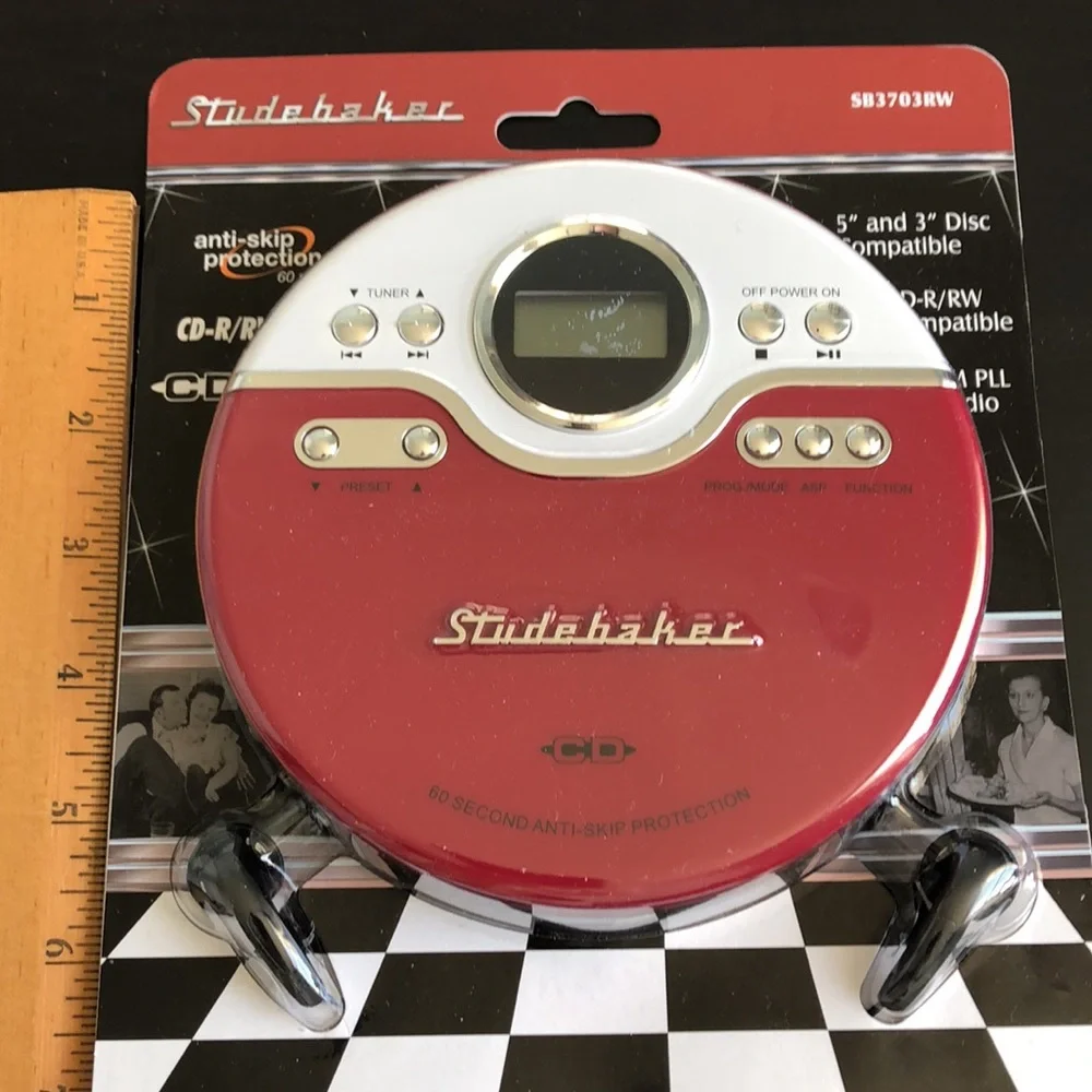 CD player Studebaker Personal CD Player FM Radio, 60 Second ASP Earbuds (SB3703) - Picture 2 of 4